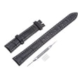 thumbnail image 1 of Uxcell Leather Band Embossed 13mm Leather Watch Strap with Spring Bar Pins, Black, 1 of 6