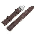 thumbnail image 1 of Uxcell Leather Band Replacement Kit Deployment Buckle Watch Strap 18mm with Spring Bars, Light Brown, 1 of 7