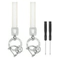 thumbnail image 1 of Leather Car Keychain, Microfiber Leather Bling Wristlet Keychains Key Fob Holder White 2 Pcs, 1 of 7