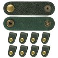 thumbnail image 1 of Uxcell Leather Cord Organizer Cable Straps, 10Pcs 8x2cm Cable Leather Clamps USB Earphone Cord Management, Green, 1 of 6