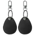 thumbnail image 1 of Uxcell Leather Key Fob, 2 Pack Leather Key Fobs DIY Keychain Holder for Home Office Keys, Black, 1 of 6
