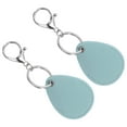 thumbnail image 1 of Uxcell Leather Key Fob, 2 Pack PU Leather Key Fobs Key Chain Holder for ID Key Cards, Sky Blue, 1 of 6