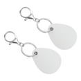 thumbnail image 1 of Uxcell Leather Key Fob, 2 Pack PU Leather Key Fobs Key Chain Holder for ID Key Cards, White, 1 of 6