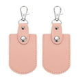 thumbnail image 1 of Uxcell Leather Key Fob, 2 Pcs Leather Key Fobs with Key Rings DIY Keychain Holder for Car Keys, Light Pink, 1 of 5