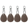 thumbnail image 1 of Uxcell Leather Key Fob, 4 Pack Leather Key Fobs DIY Keychain Holder for Home Office Keys, Brown, 1 of 6