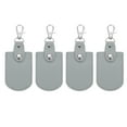 thumbnail image 1 of Uxcell Leather Key Fob, 4 Pcs Leather Key Fobs with Key Rings DIY Keychain Holder for Car Keys, Dark Grey, 1 of 5