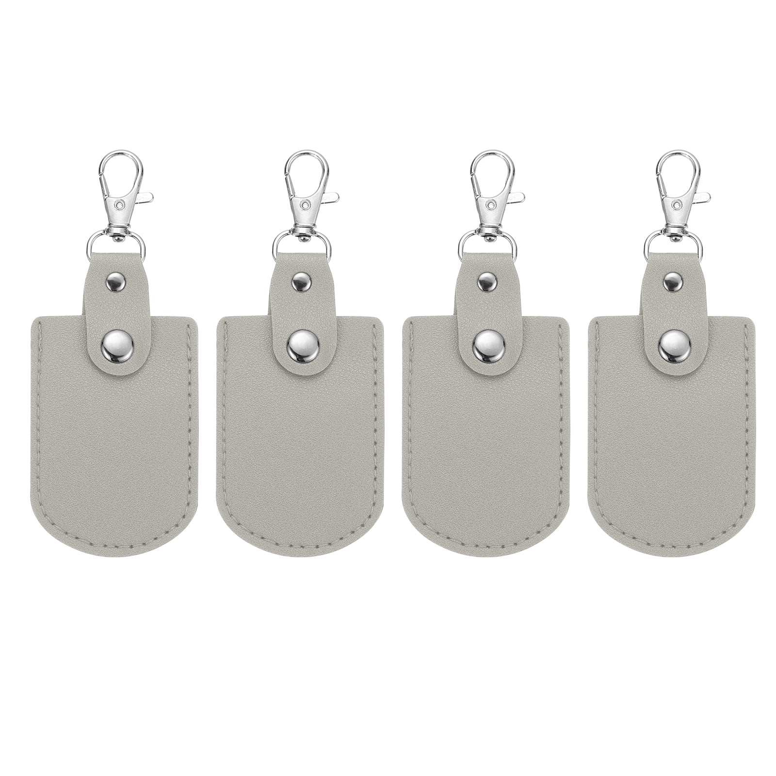 Uxcell Leather Key Fob, 4 Pcs Leather Key Fobs with Key Rings DIY ...