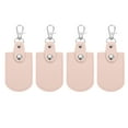 thumbnail image 1 of Uxcell Leather Key Fob, 4 Pcs Leather Key Fobs with Key Rings DIY Keychain Holder for Car Keys, Pink, 1 of 5