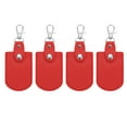 thumbnail image 1 of Uxcell Leather Key Fob, 4 Pcs Leather Key Fobs with Key Rings DIY Keychain Holder for Car Keys, Red, 1 of 5