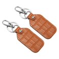 thumbnail image 1 of Uxcell Leather Key Fob Keys Cover RFID Key Fob Protector - Durable and Versatile Orange 2, 1 of 7