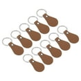 thumbnail image 1 of Uxcell Leather Key Fob Kit, 10 Pack PU Leather Key Fob Blanks and Key Rings for Laser Engraving, Brown, 1 of 6