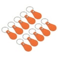 thumbnail image 1 of Uxcell Leather Key Fob Kit, 10 Pack PU Leather Key Fob Blanks and Key Rings for Laser Engraving, Orange, 1 of 6