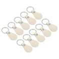 thumbnail image 1 of Uxcell Leather Key Fob Kit, 10 Pack PU Leather Key Fob Blanks and Key Rings for Laser Engraving, White, 1 of 6