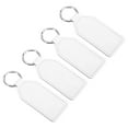 thumbnail image 1 of Uxcell Leather Keychain Blanks, 4 Pack PU Leather Key Fob with Key Rings, White, 1 of 6