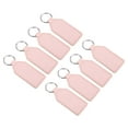 thumbnail image 1 of Uxcell Leather Keychain Blanks, 8 Pack PU Leather Key Fob with Key Rings, Pink, 1 of 6