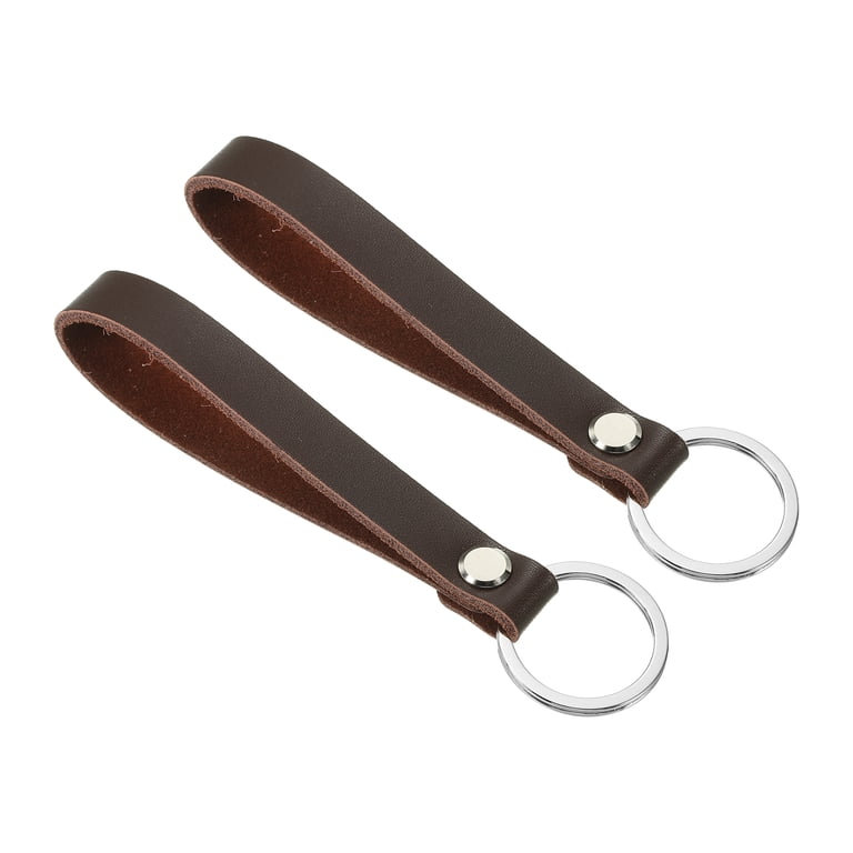Uxcell Leather Keychain, Key Ring Chain Ring Key Hook Holder