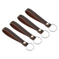 thumbnail image 1 of Uxcell Leather Keychain, Key Ring Chain Ring Universally Key Hook Holder Accessories for Men and Women,Brown,4 Pack, 1 of 6