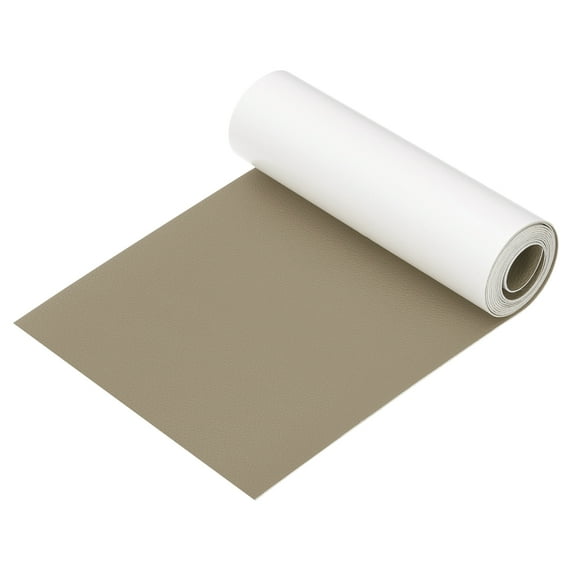 Uxcell Leather Patches Tape for Furniture, 6.3 x 61 inch Self Adhesive Vinyl Leather Repair Kit, Gray Khaki