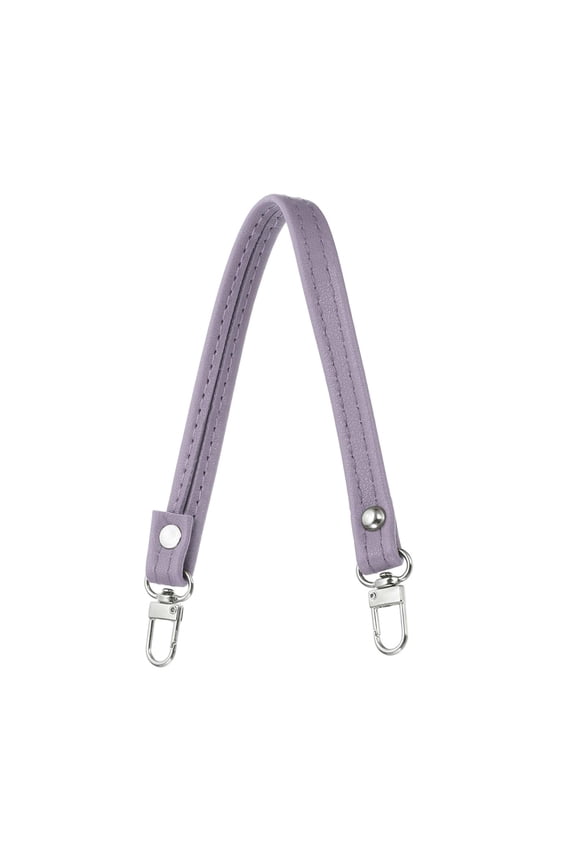 12.6" Leather Purse Handle Strap Leather Purse Strap Light Purple