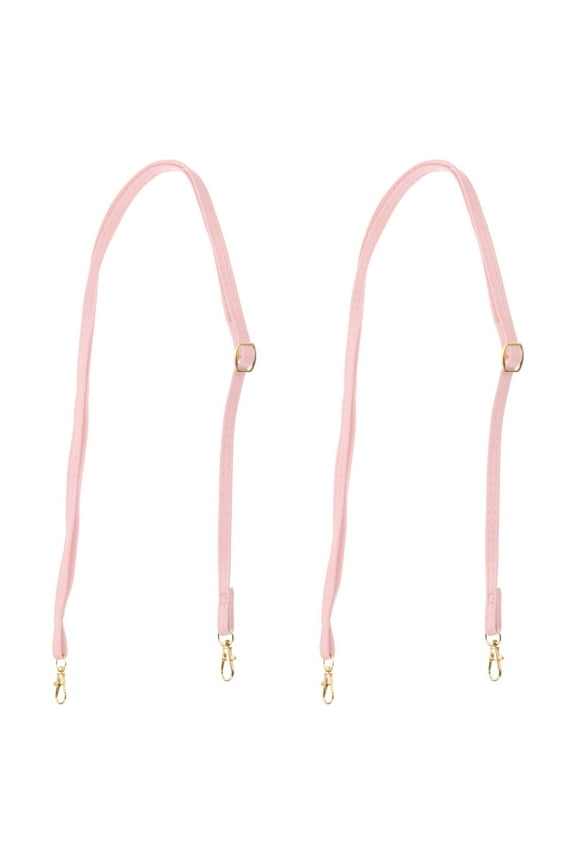 Leather Purse Handle Strap 2 Pcs 51.2 inch Adjustable Length Handbag Strap Replacement DIY Light Pink