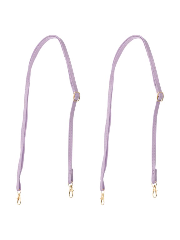 Leather Purse Handle Strap 2 Pcs 51.2 inch Adjustable Length Handbag Strap Replacement DIY Purple