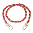 thumbnail image 1 of Uxcell Leather Purse Handle Strap, 24 Inch Chain Strap Replacement DIY Flat Chain Strap, Red, 1 of 6