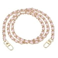 thumbnail image 1 of Uxcell Leather Purse Handle Strap, 39 Inch Chain Strap Replacement DIY Flat Chain Strap, Pink, 1 of 6