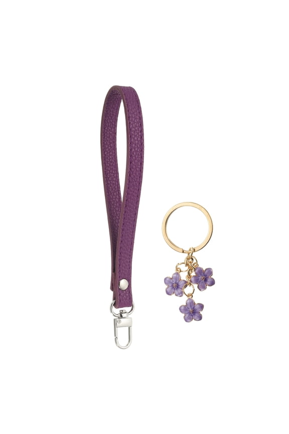 Leather Purse Handle Strap Replacement DIY Women Clutch Bag Handbag Purple