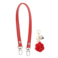 thumbnail image 1 of Uxcell Leather Purse Handle Strap Replacement DIY Women Clutch Bag Handbag Top Handle Strap Red 26 Inch, 1 of 7