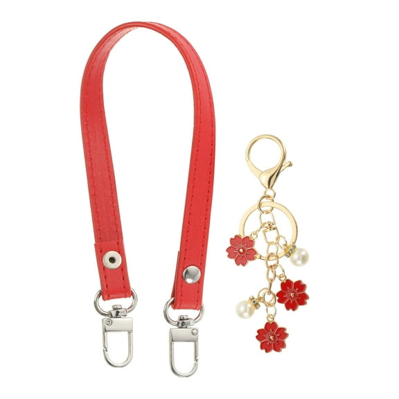 Uxcell Leather Purse Handle Strap Replacement DIY Women Clutch Bag Handbag Top Handle Strap Red