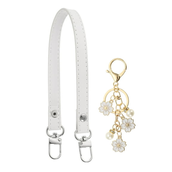 Uxcell Leather Purse Handle Strap Replacement DIY Women Clutch Bag Handbag Top Handle Strap White
