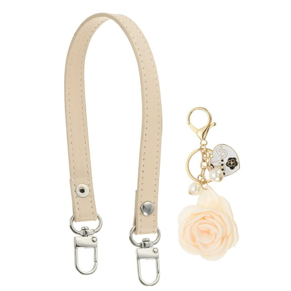 Uxcell Leather Purse Handle Strap Replacement DIY Women Clutch Bag Handbag Top Handle Strap Yellow 17 Inch