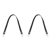 Uxcell 2 Pcs Metal PU Leather Purse Handle Strap Replacement for DIY Women Clutch Bag Handbags Black 26 inch