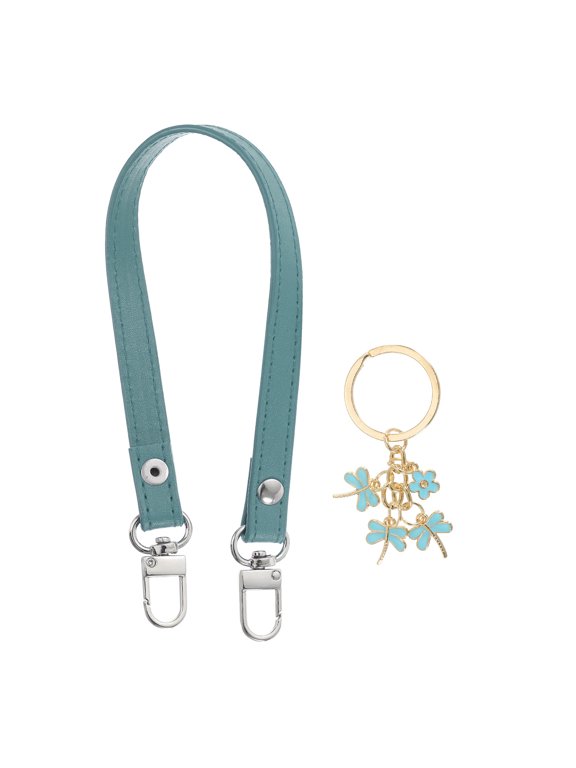 Leather Purse Handle Strap Replacement for DIY Women Clutch Bags and Handbags Blue