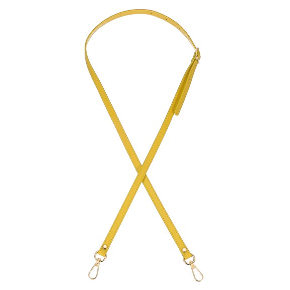 Uxcell Leather Purse Strap Replacement PU Adjustable Shoulder Crossbody Replacement Strap Yellow/Gold
