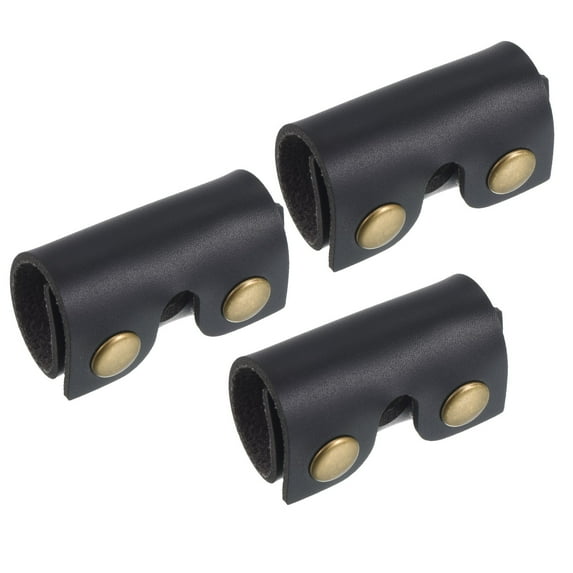 Uxcell Leather Razor Head Protecting Cover Safety Razor Head Protecting Sheath Black 3 Pack