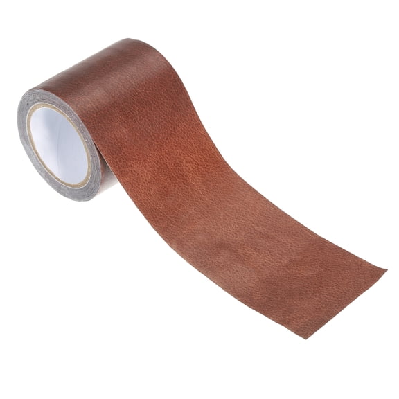 Uxcell Leather Repair Tape 2.2"X15', Self Adhesive Realistic Leather Textured Patch, Red