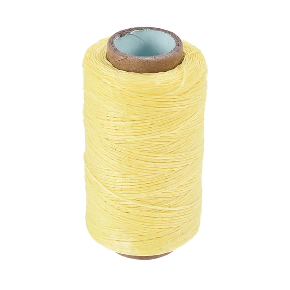Uxcell Leather Sewing Thread 273 Yards 150D Waxed Cord Lemon Yellow