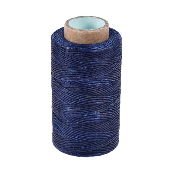 Uxcell Leather Sewing Thread 273Yards 150D/1mm Waxed Cord Sapphire Blue