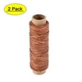 thumbnail image 1 of Uxcell Leather Sewing Thread 33 Yards 150D/1mm Waxed Flat Thread Coffee 2pcs, 1 of 6