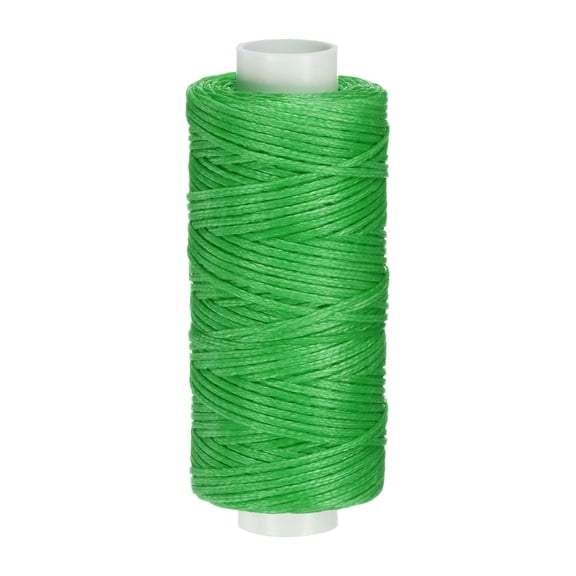 Uxcell Leather Sewing Waxed Thread, 55 Yards / 50m 0.8mm 150D Flat Polyester Threads for Leather Crafts,Green