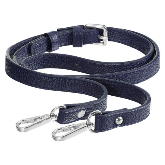Uxcell Leather Shoulder Bag Handle Purse Strap Handbags Belt Strap Bag Accessory 0.6" Wide, 41/51" Long (Blue)