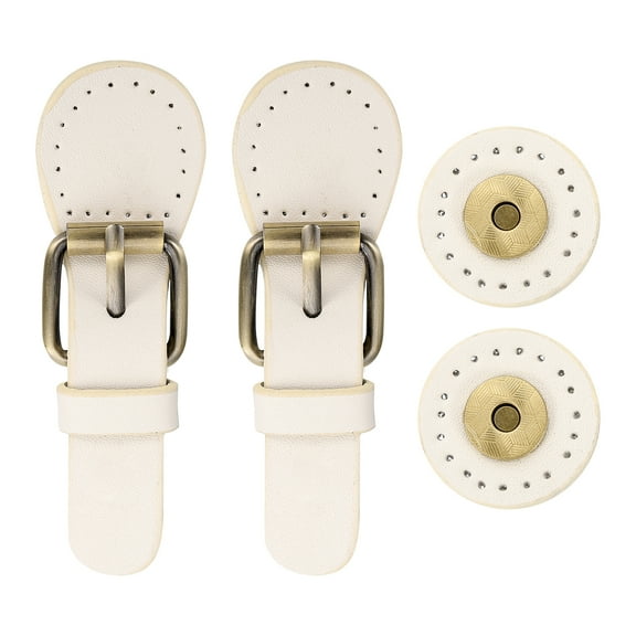 Uxcell Leather Snap Buckles Snap Button Closure Metal Magnetic Snaps for Bags Purses 2 Pcs Light Khaki S Size