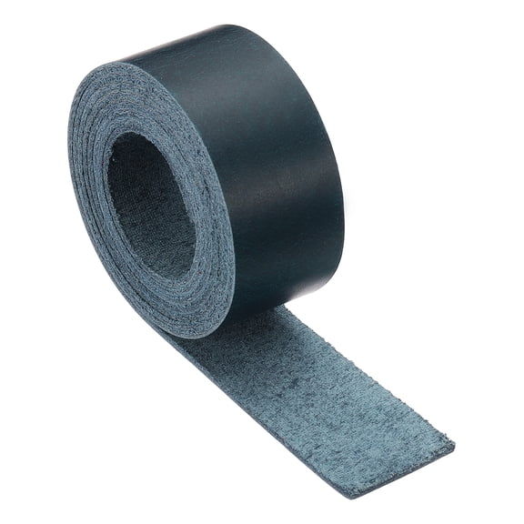 Uxcell Leather Strap Blanks, 30mm(1.2") Wide x 51" Full Grain Natural Cowhide Vegetable Tanned Leather Strips 1.8-2mm Thick for DIY Belt Tooling Crafting Stamping Projects, Dark Blue