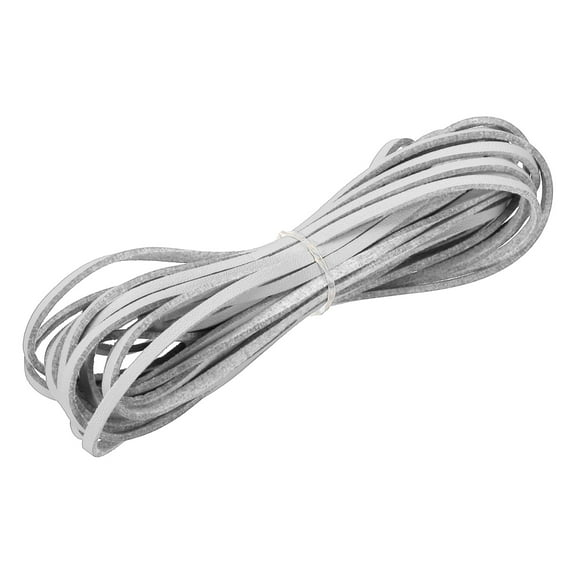 Uxcell Leather String, Flat Faux Suede Leather Cord Thread Velvet String for Jewelry Making Bracelet Necklace DIY Crafts Dream Catcher Silver