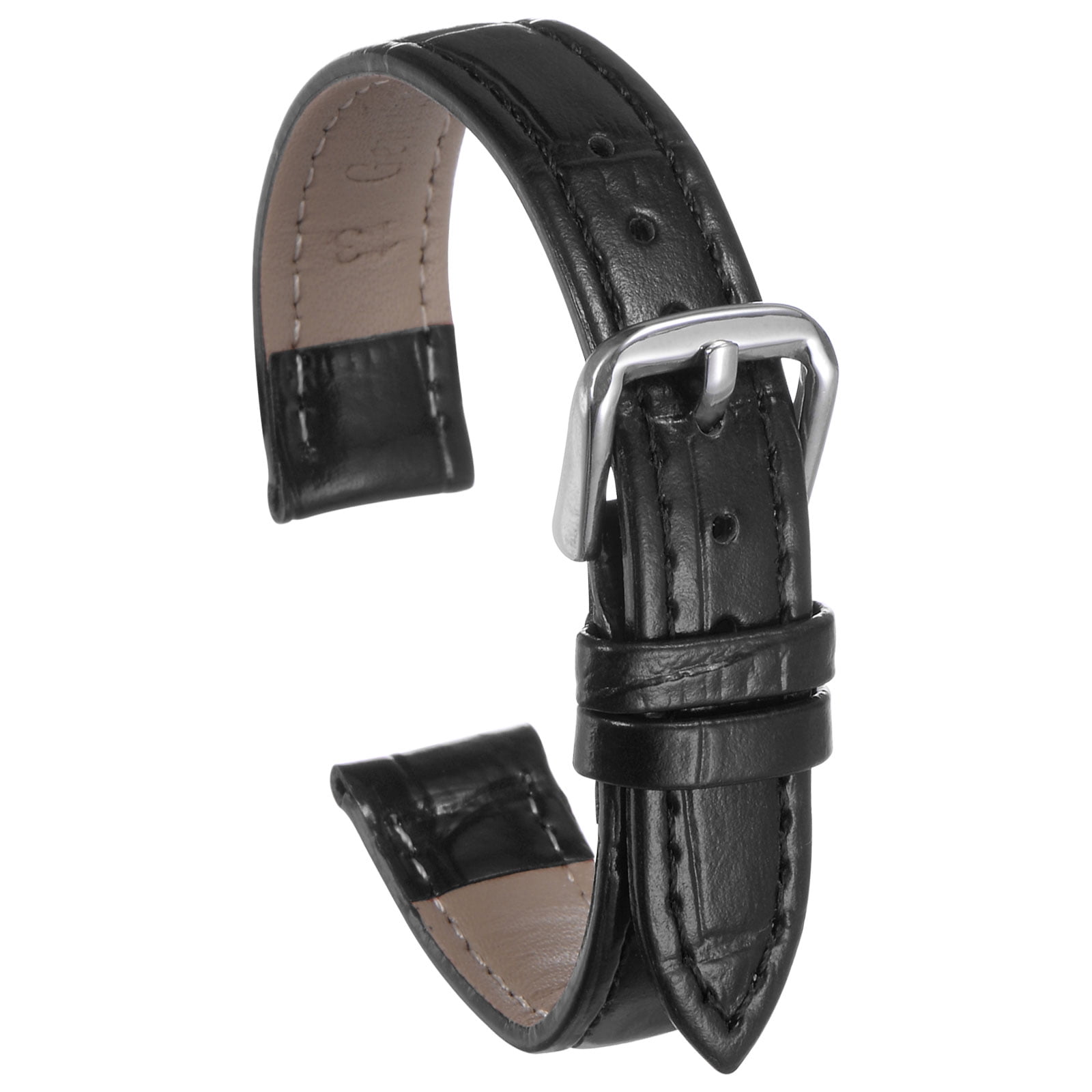 Cowhide 17mm Black Leather Watch Strap Uxcell Leather Watch Band