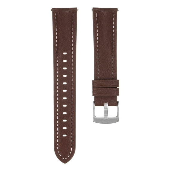 Uxcell Leather Watch Band 20mm Quick Release Genuine Leather Replacement Watch Straps for Men Women, Dark Brown