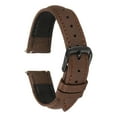 thumbnail image 1 of Uxcell Leather Watch Bands 16mm Thin Grain Replacement Cowhide Leather Strap Women Men Watch Strap, Brown Black, 1 of 6