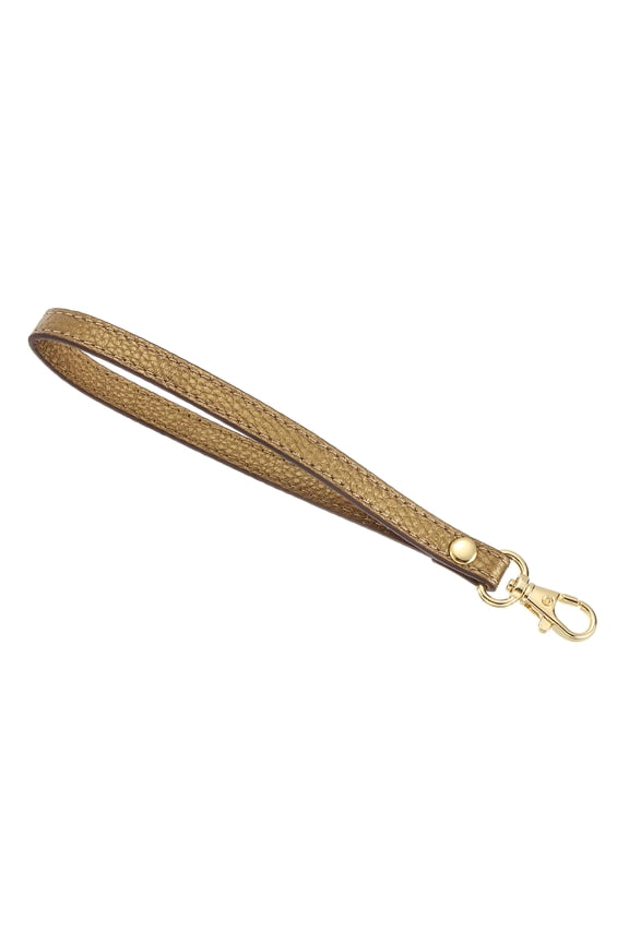 Leather Wristlet Strap, 190mm/7.48" Hand Wrist Strap for Clutch Wallet Keychain Bag DIY (Light Gold, Gold)