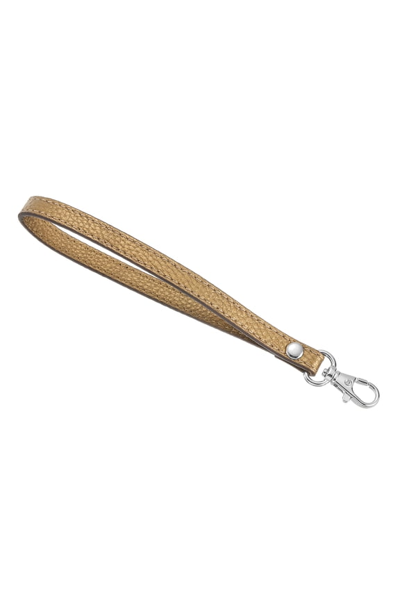 Leather Wristlet Strap, 190mm/7.48" Hand Wrist Strap for Clutch Wallet Keychain Bag DIY (Light Gold, Silver)
